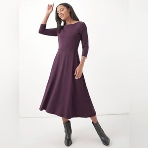 Pact Open-Back Scarlett Midi Dress in Sweet Grape